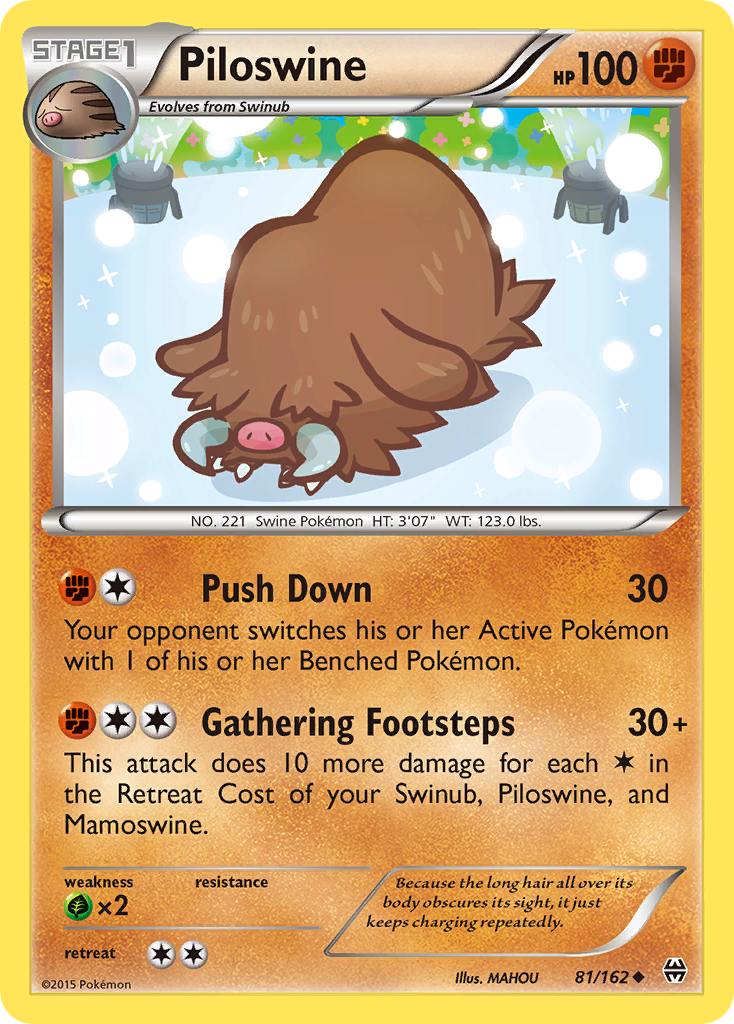 Piloswine (81/162) [XY: BREAKthrough] | Mega City Incorporated