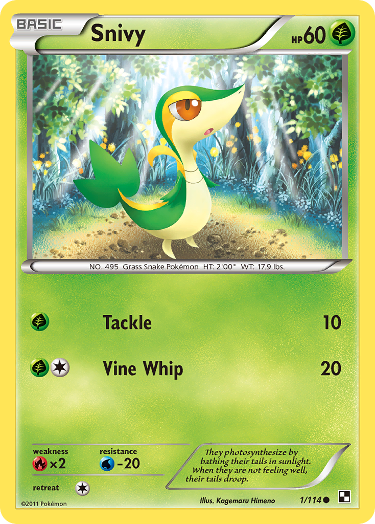 Snivy (1/114) (Cosmos Holo) [Black & White: Base Set] | Mega City Incorporated