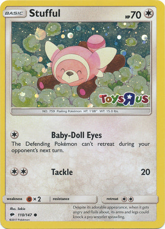 Stufful (110/147) (Toys R Us Promo) [Sun & Moon: Burning Shadows] | Mega City Incorporated