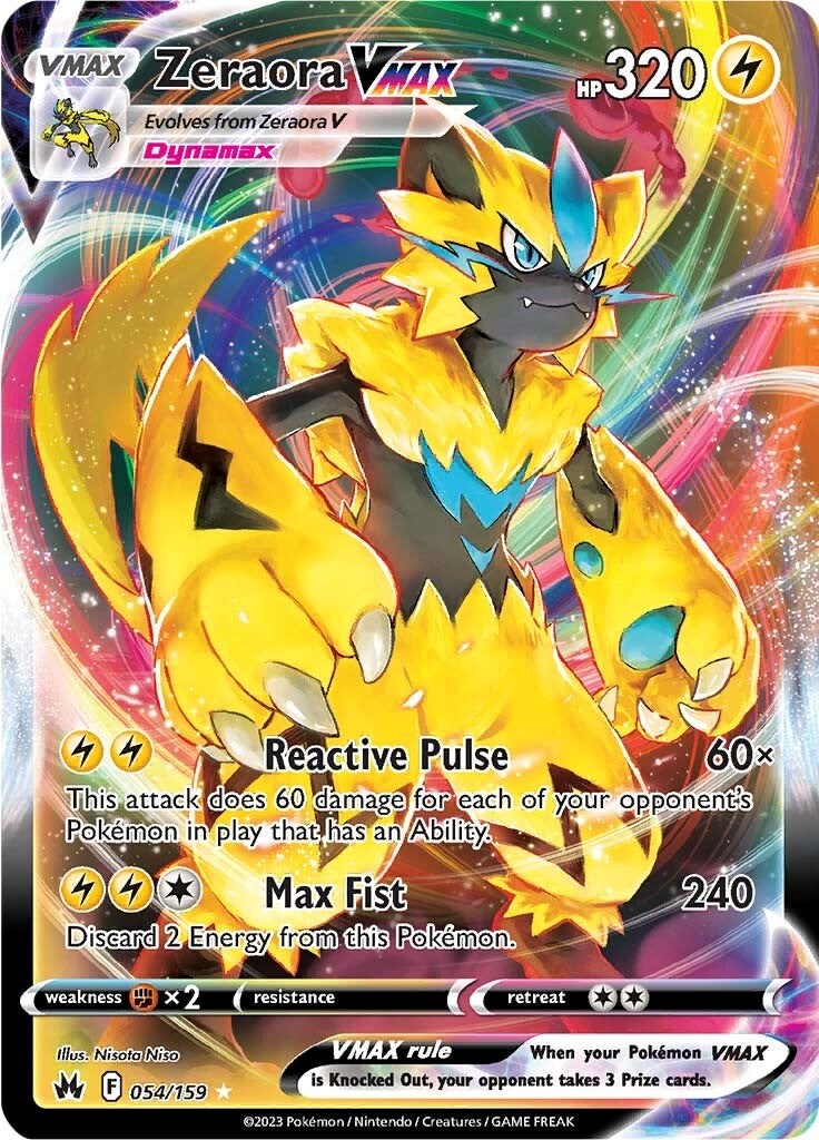 Zeraora VMAX (054/159) [Sword & Shield: Crown Zenith] | Mega City Incorporated