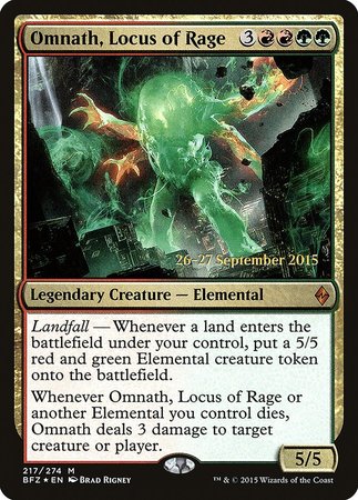 Omnath, Locus of Rage [Battle for Zendikar Promos] | Mega City Incorporated