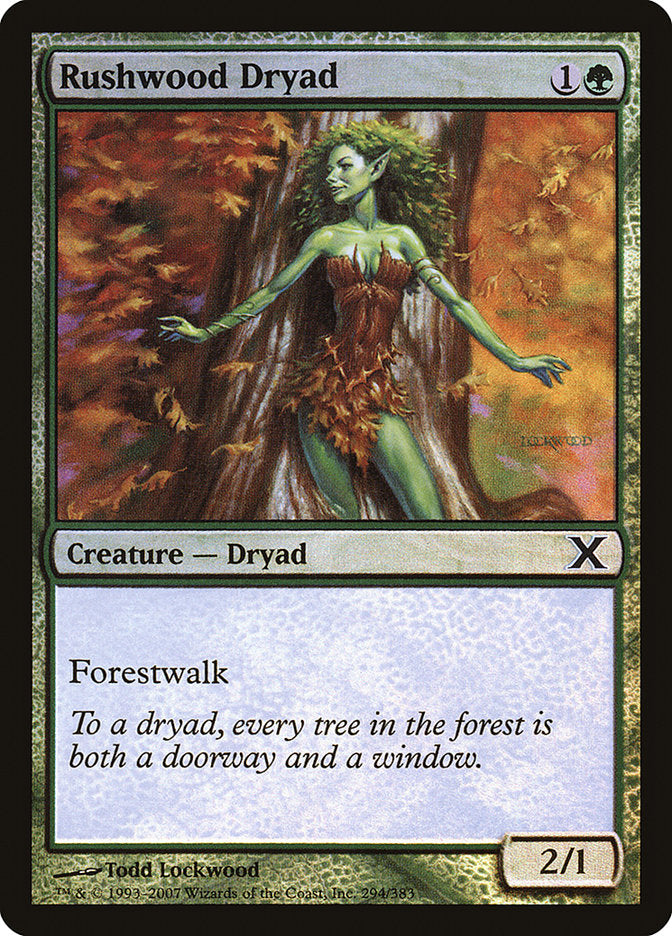 Rushwood Dryad (Premium Foil) [Tenth Edition] | Mega City Incorporated