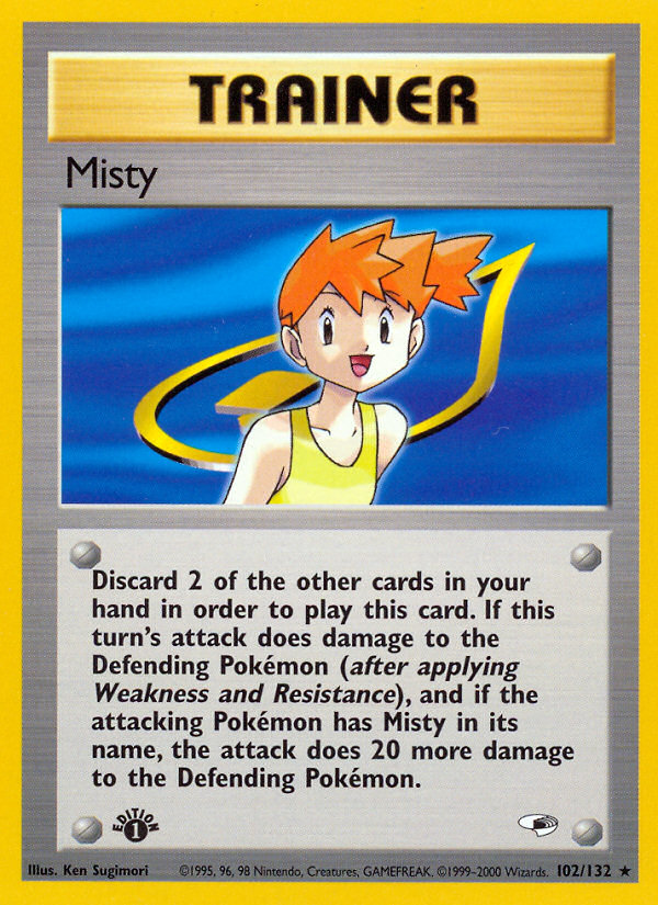 Misty (102/132) [Gym Heroes 1st Edition] | Mega City Incorporated