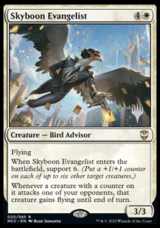 Skyboon Evangelist (Promo Pack) [Streets of New Capenna Commander Promos] | Mega City Incorporated