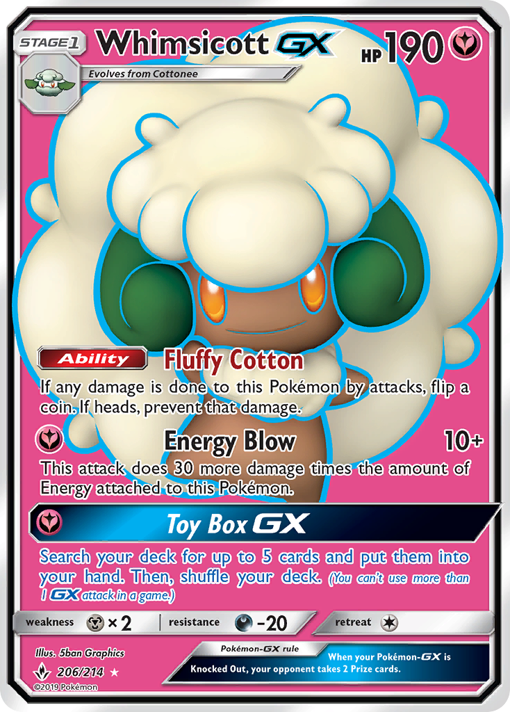 Whimsicott GX (206/214) [Sun & Moon: Unbroken Bonds] | Mega City Incorporated