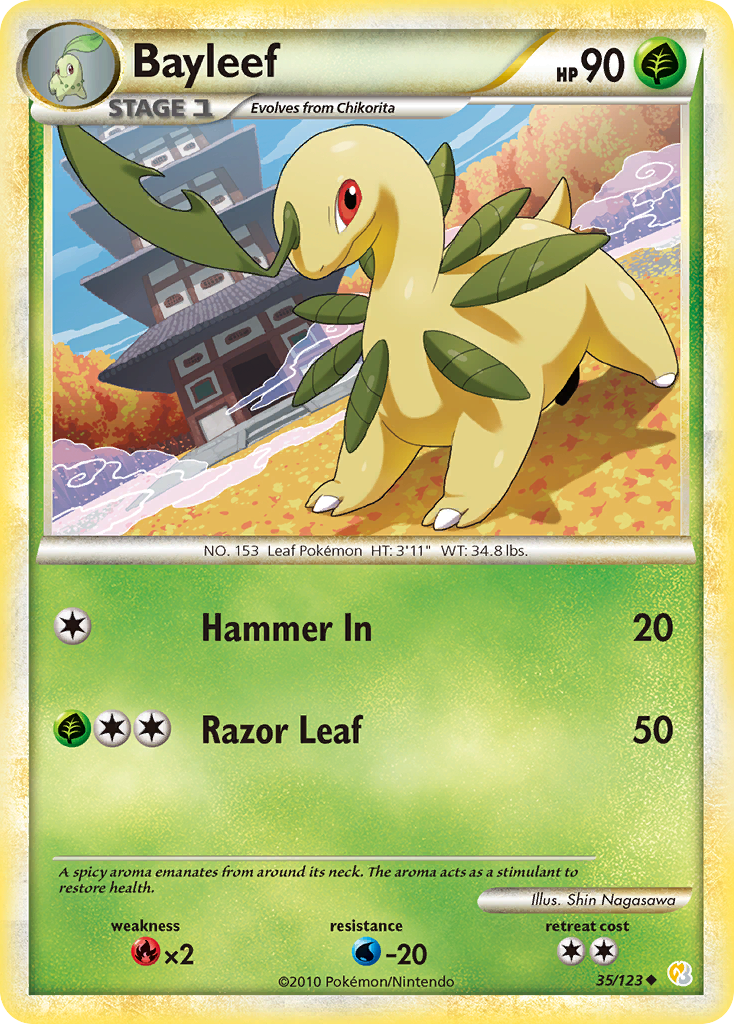 Bayleef (35/123) [HeartGold & SoulSilver: Base Set] | Mega City Incorporated