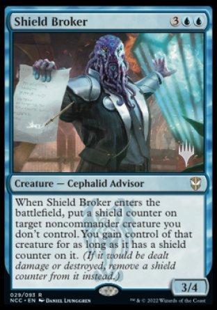 Shield Broker (Promo Pack) [Streets of New Capenna Commander Promos] | Mega City Incorporated