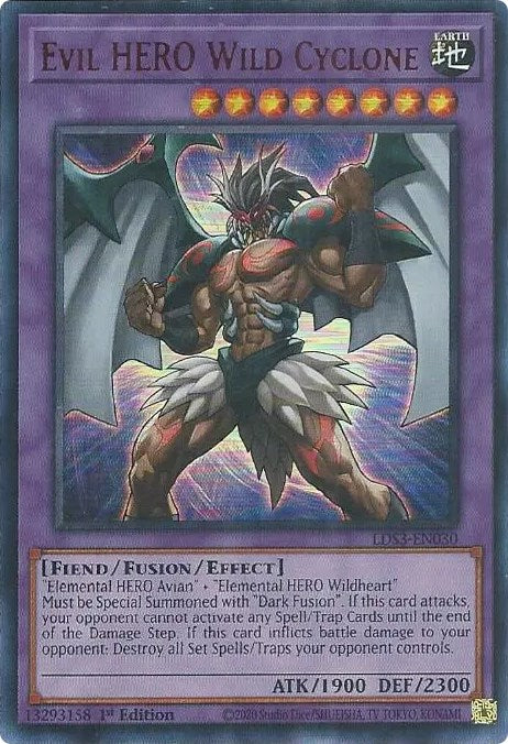 Evil HERO Wild Cyclone (Red) [LDS3-EN030] Ultra Rare | Mega City Incorporated