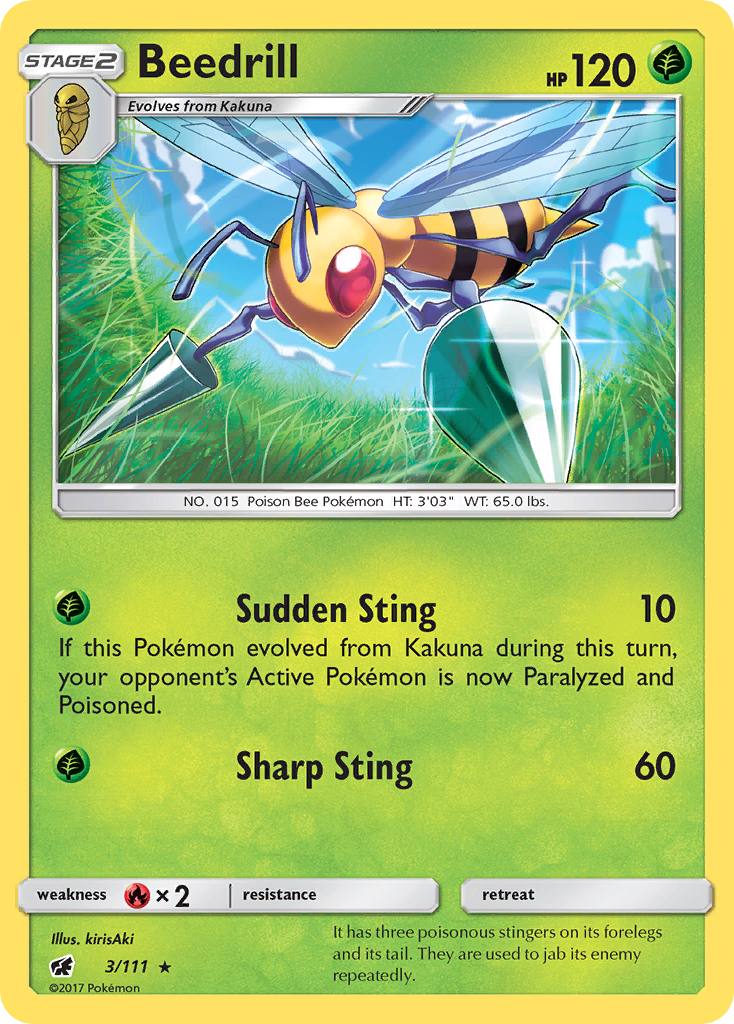 Beedrill (3/111) [Sun & Moon: Crimson Invasion] | Mega City Incorporated