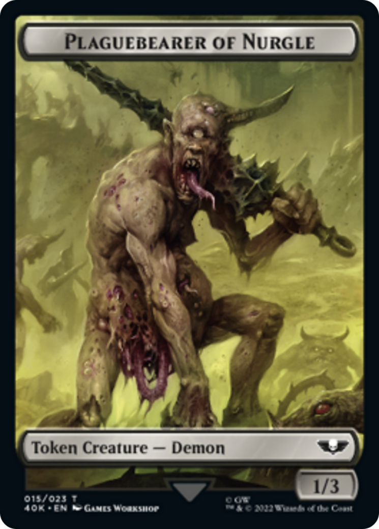 Spawn // Plaguebearer of Nurgle (Surge Foil) [Universes Beyond: Warhammer 40,000 Tokens] | Mega City Incorporated