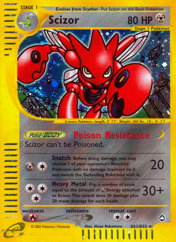 Scizor (H21/H32) [Aquapolis] | Mega City Incorporated