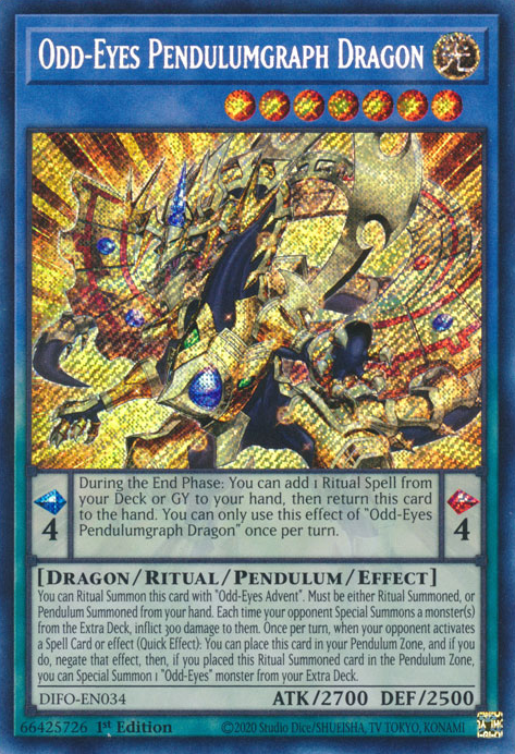 Odd-Eyes Pendulumgraph Dragon [DIFO-EN034] Secret Rare | Mega City Incorporated