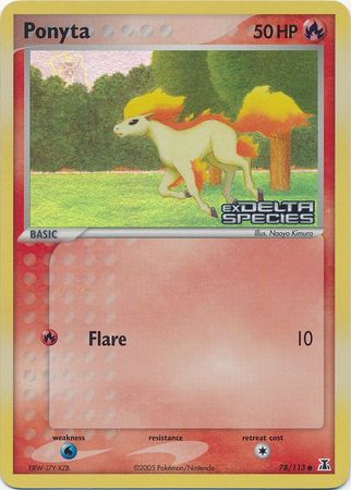 Ponyta (78/113) (Stamped) [EX: Delta Species] | Mega City Incorporated