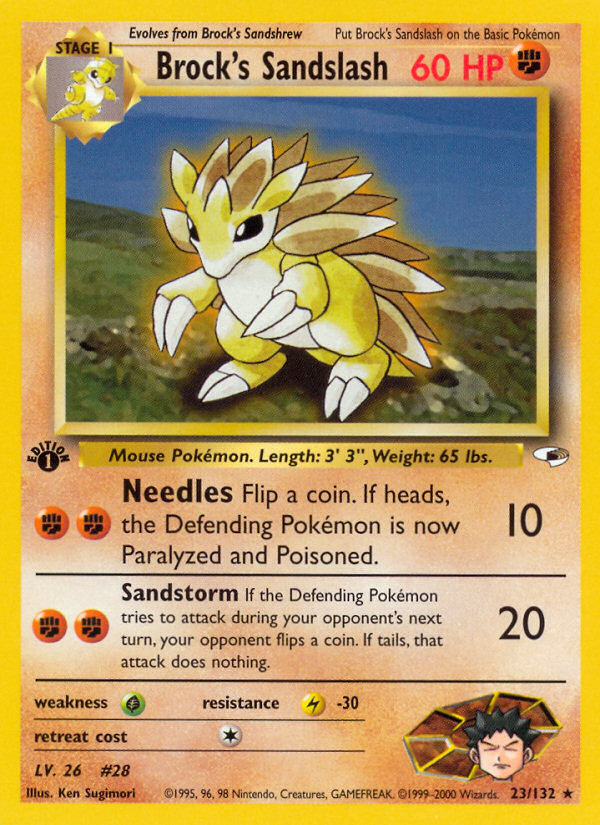 Brock's Sandslash (23/132) [Gym Heroes 1st Edition] | Mega City Incorporated