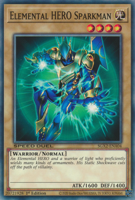 Elemental HERO Sparkman [SGX2-ENA04] Common | Mega City Incorporated