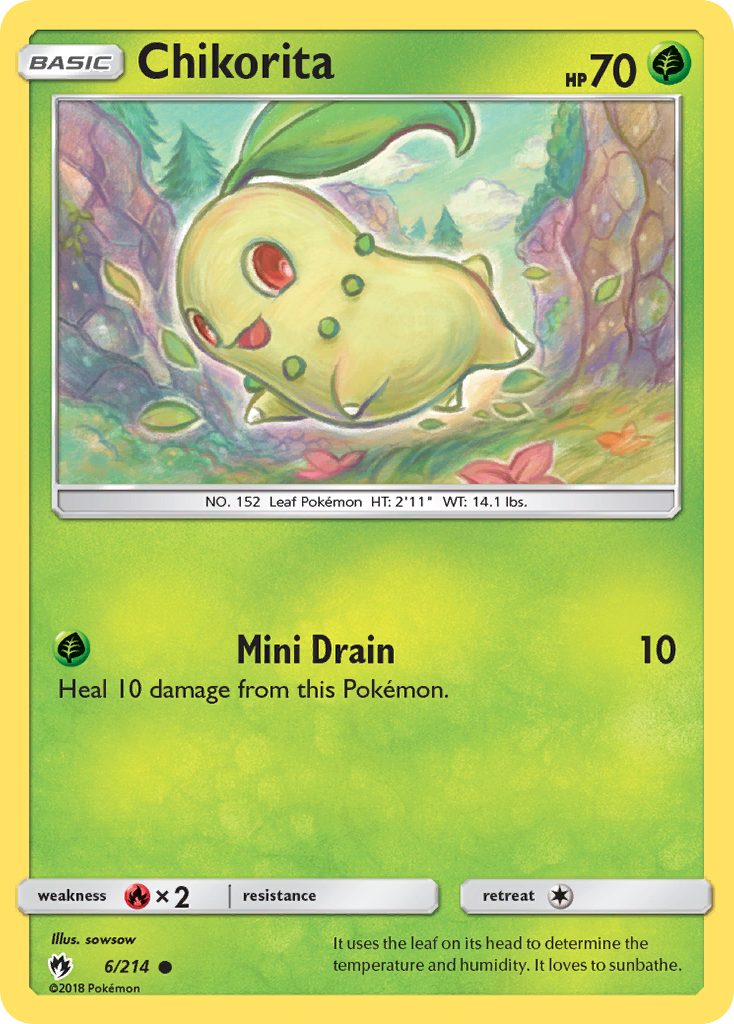 Chikorita (6/214) [Sun & Moon: Lost Thunder] | Mega City Incorporated