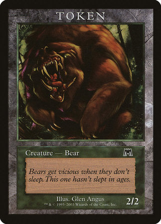 Bear Token (Onslaught) [Magic Player Rewards 2003] | Mega City Incorporated