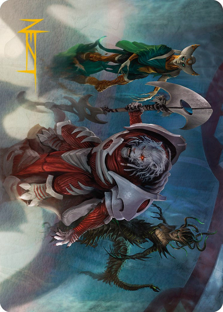 Norn's Decree Art Card (Gold-Stamped Signature) [Phyrexia: All Will Be One Art Series] | Mega City Incorporated