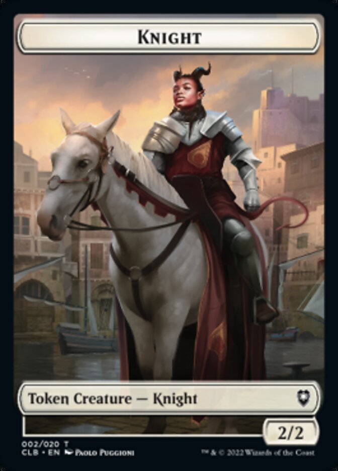 Treasure // Knight Double-sided Token [Commander Legends: Battle for Baldur's Gate Tokens] | Mega City Incorporated