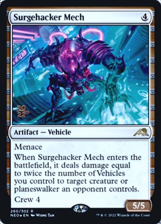 Surgehacker Mech [Kamigawa: Neon Dynasty Prerelease Promos] | Mega City Incorporated