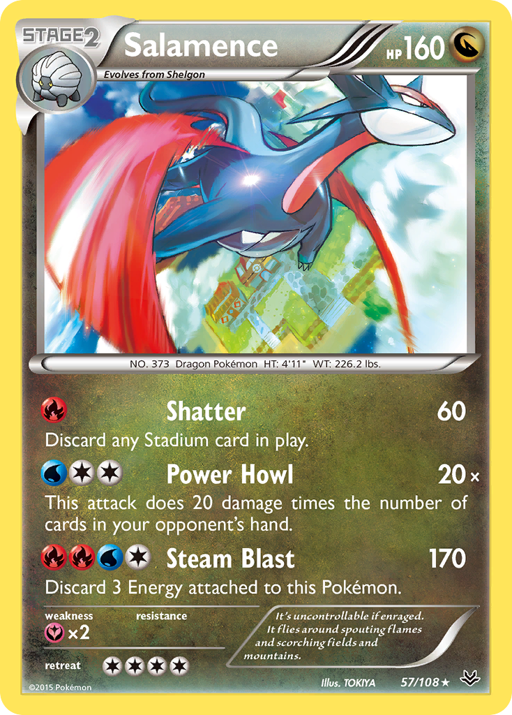 Salamence (57/108) [XY: Roaring Skies] | Mega City Incorporated