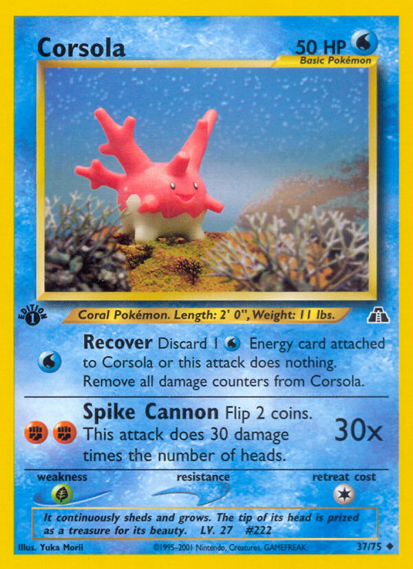 Corsola (37/75) [Neo Discovery 1st Edition] | Mega City Incorporated