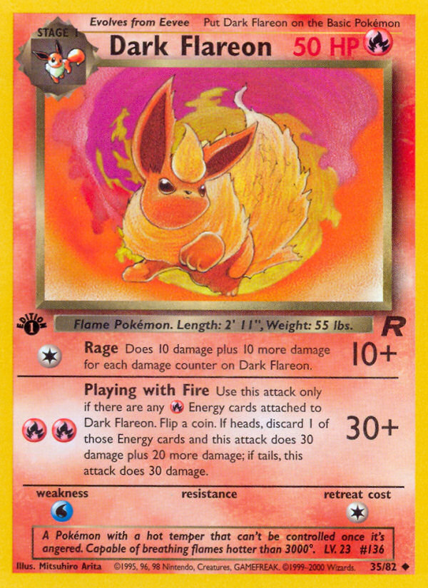 Dark Flareon (35/82) [Team Rocket 1st Edition] | Mega City Incorporated
