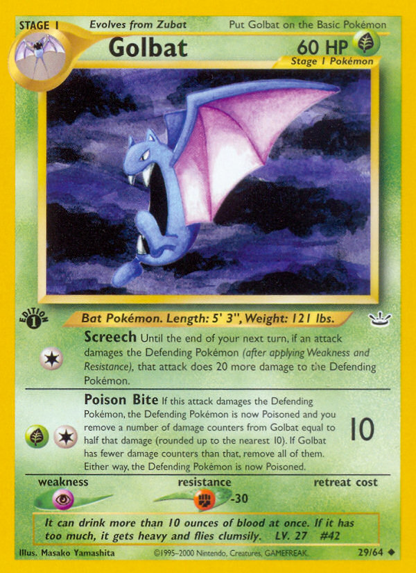 Golbat (29/64) [Neo Revelation 1st Edition] | Mega City Incorporated