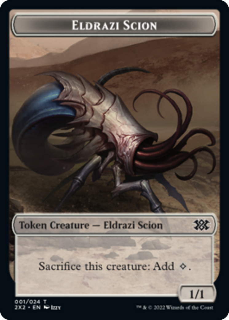 Saproling // Eldrazi Scion Double-sided Token [Double Masters 2022 Tokens] | Mega City Incorporated