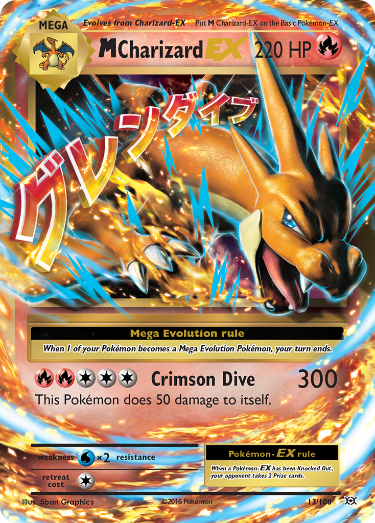 M Charizard EX (13/108) [XY: Evolutions] | Mega City Incorporated