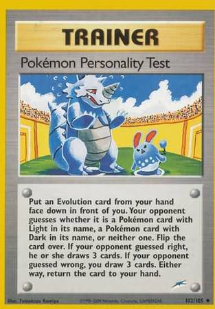 Pokemon Personality Test (102/105) [Neo Destiny Unlimited] | Mega City Incorporated