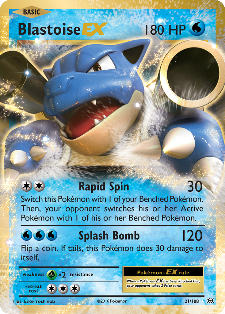 Blastoise EX (21/108) [XY: Evolutions] | Mega City Incorporated