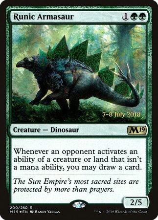 Runic Armasaur [Core Set 2019 Promos] | Mega City Incorporated