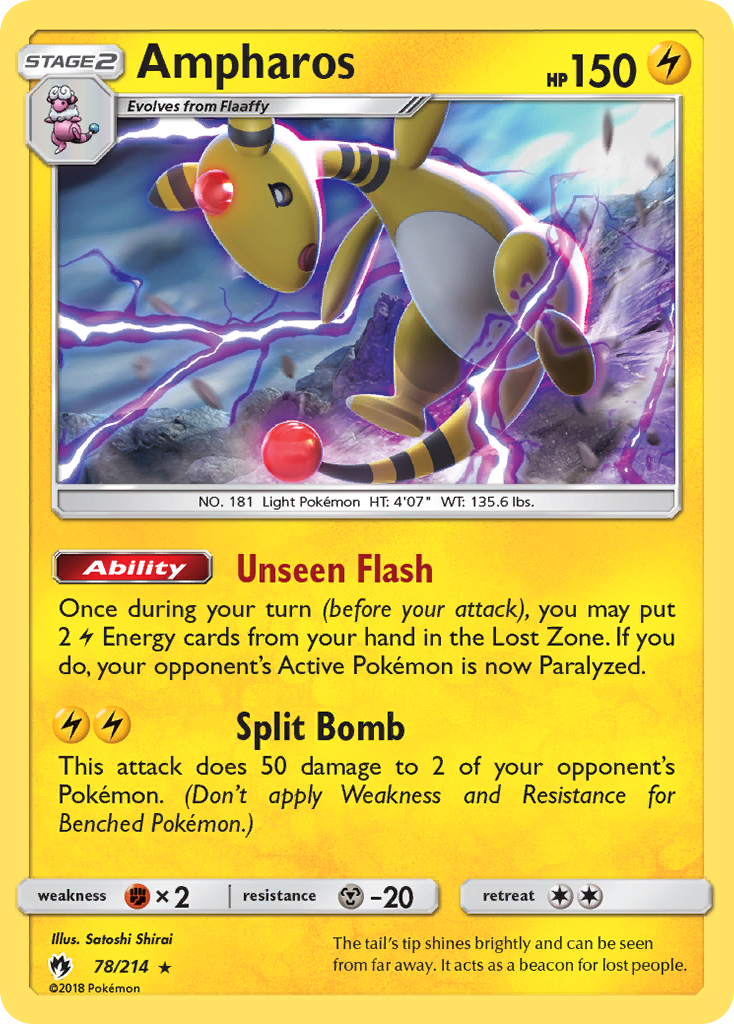 Ampharos (78/214) [Sun & Moon: Lost Thunder] | Mega City Incorporated