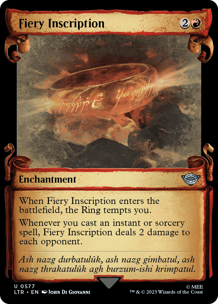 Fiery Inscription [The Lord of the Rings: Tales of Middle-Earth Showcase Scrolls] | Mega City Incorporated