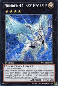 Number 44: Sky Pegasus [NUMH-EN028] Secret Rare | Mega City Incorporated