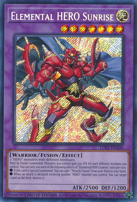 Elemental HERO Sunrise [LDS3-EN104] Secret Rare | Mega City Incorporated