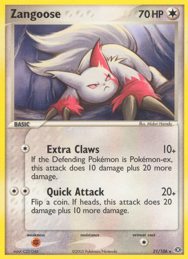 Zangoose (21/106) [EX: Emerald] | Mega City Incorporated