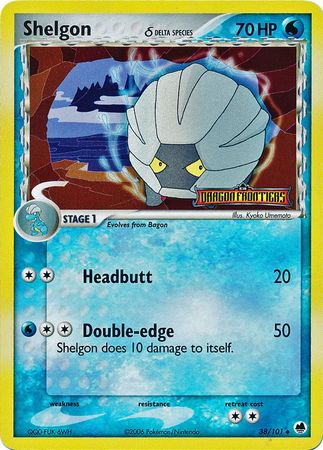 Shelgon (38/101) (Delta Species) (Stamped) [EX: Dragon Frontiers] | Mega City Incorporated