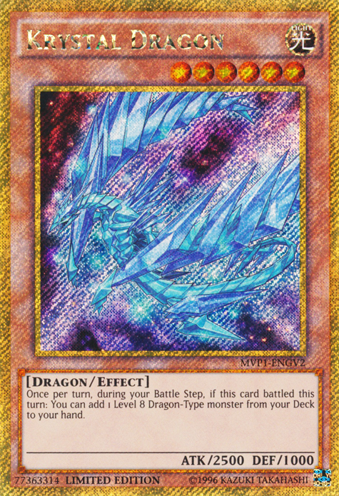 Krystal Dragon [MVP1-ENGV2] Gold Secret Rare | Mega City Incorporated