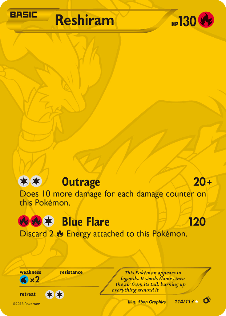 Reshiram (114/113) [Black & White: Legendary Treasures] | Mega City Incorporated