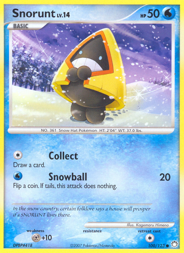 Snorunt (100/123) [Diamond & Pearl: Mysterious Treasures] | Mega City Incorporated