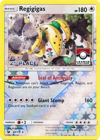 Regigigas (84/111) (League Promo 2nd Place) [Sun & Moon: Crimson Invasion] | Mega City Incorporated