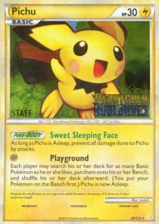 Pichu (28/123) (Staff Prerelease Promo) [Nintendo: Black Star Promos] | Mega City Incorporated