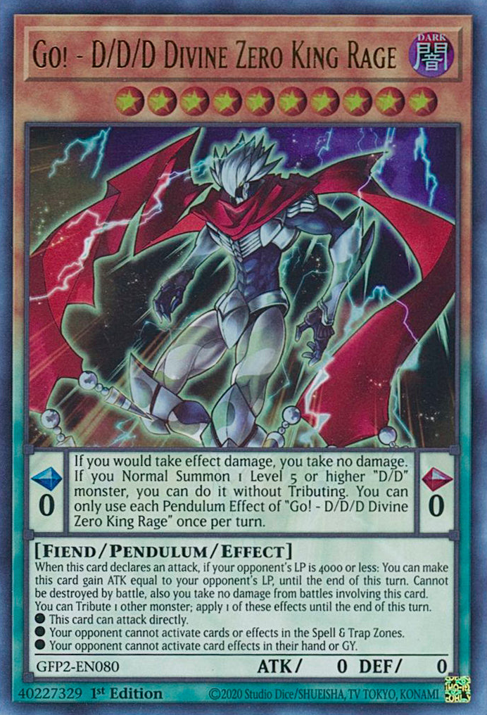 Go! - D/D/D Divine Zero King Rage [GFP2-EN080] Ultra Rare | Mega City Incorporated