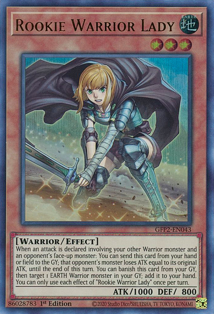 Rookie Warrior Lady [GFP2-EN043] Ultra Rare | Mega City Incorporated