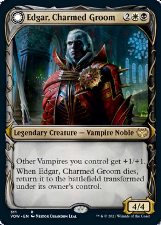 Edgar, Charmed Groom // Edgar Markov's Coffin (Showcase Fang Frame) [Innistrad: Crimson Vow] | Mega City Incorporated