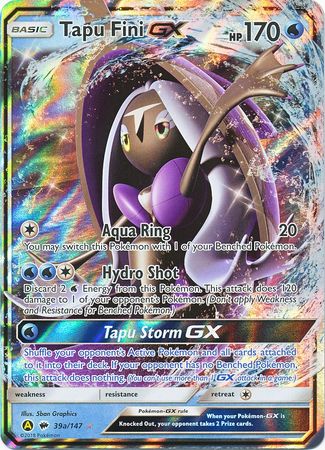 Tapu Fini GX (39/147) (Alternate card) (Jumbo Card) [Sun & Moon: Burning Shadows] | Mega City Incorporated