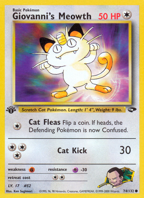 Giovanni's Meowth (74/132) [Gym Challenge 1st Edition] | Mega City Incorporated