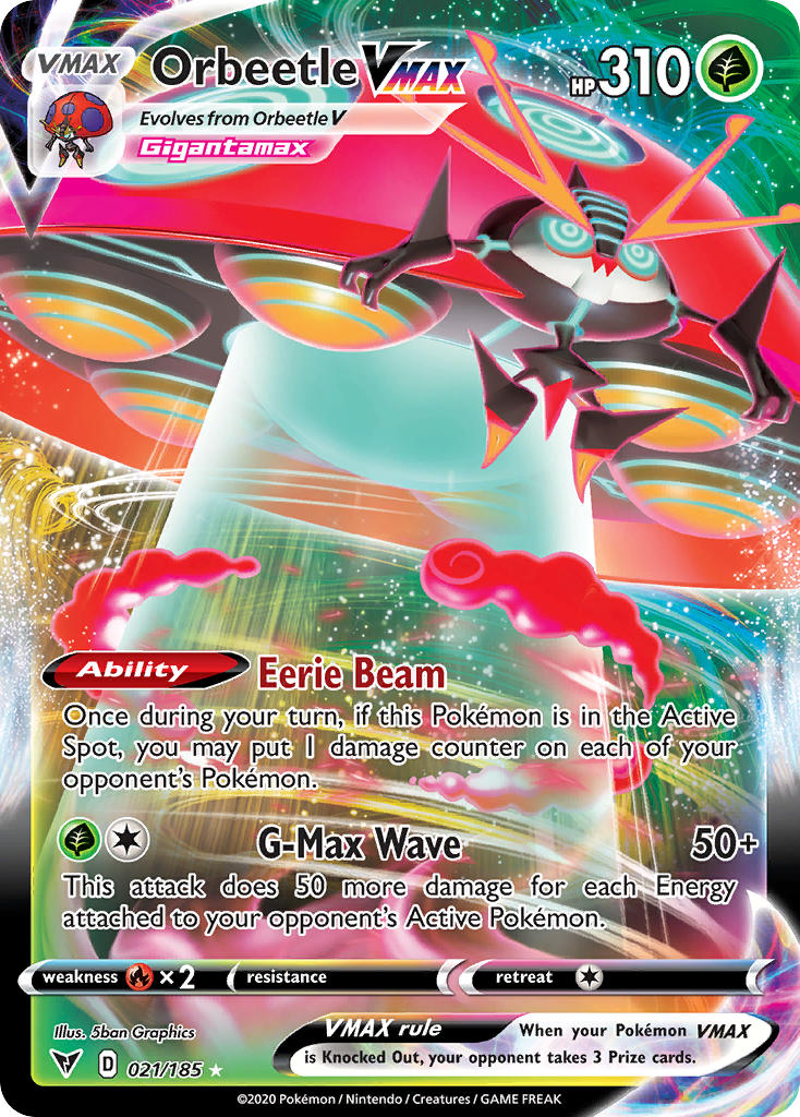 Orbeetle VMAX (021/185) [Sword & Shield: Vivid Voltage] | Mega City Incorporated